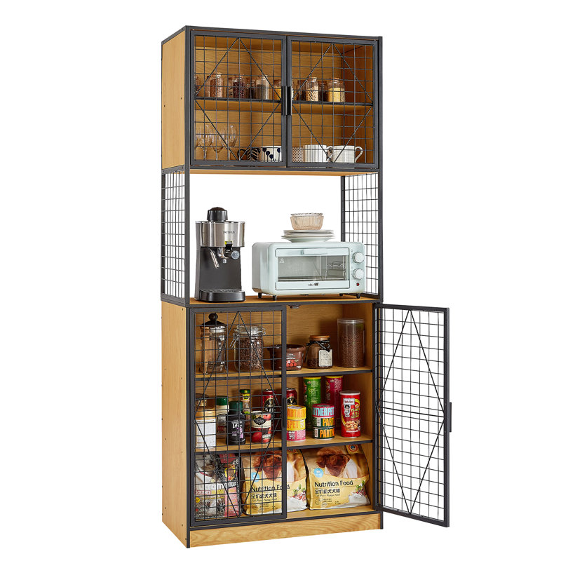 Armoire de cuisine avec porte et four à micro-ondes