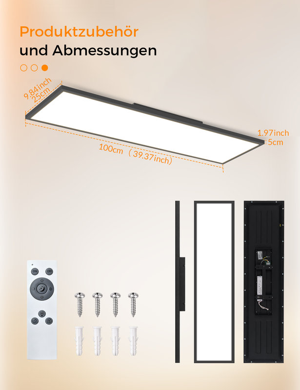 LED Flush Mount, Matte Black