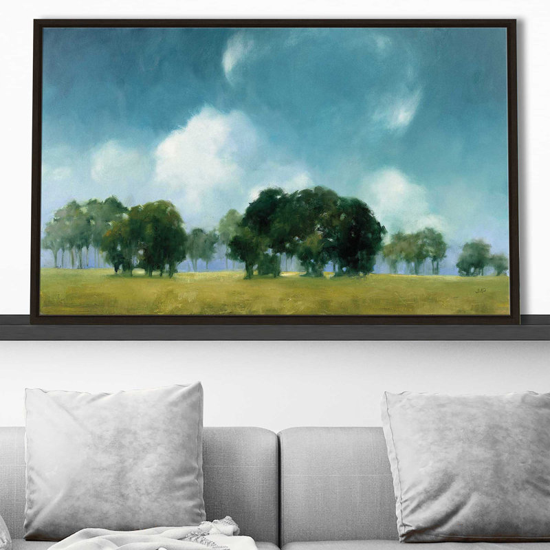 Cloud Dance - Peinture, Cadre flottant espresso, H 39,5 po x l 63,5 po x P 2 po