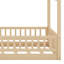 Structure de lit en bois avec clôture-709526562