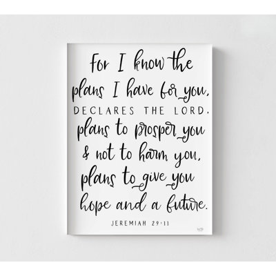 The Plans I Have For You, Framed Bible Jeremiah 29:11 Poster Print, Catholic Classroom Wall Art, Bible Verse Poster, Large Biblical Decor