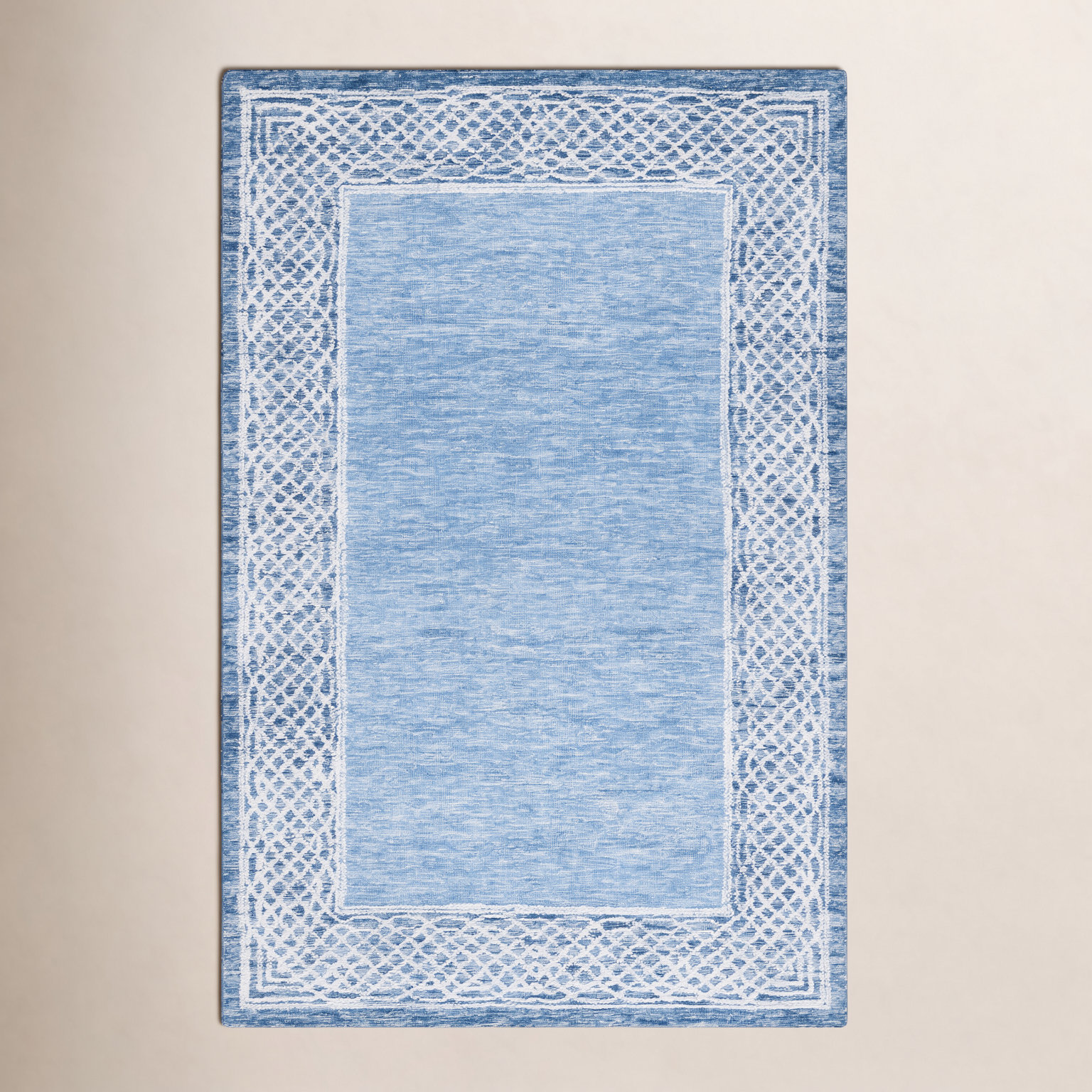Hand-Tufted Geometric Wool Rug, Rectangle 9' x 12'