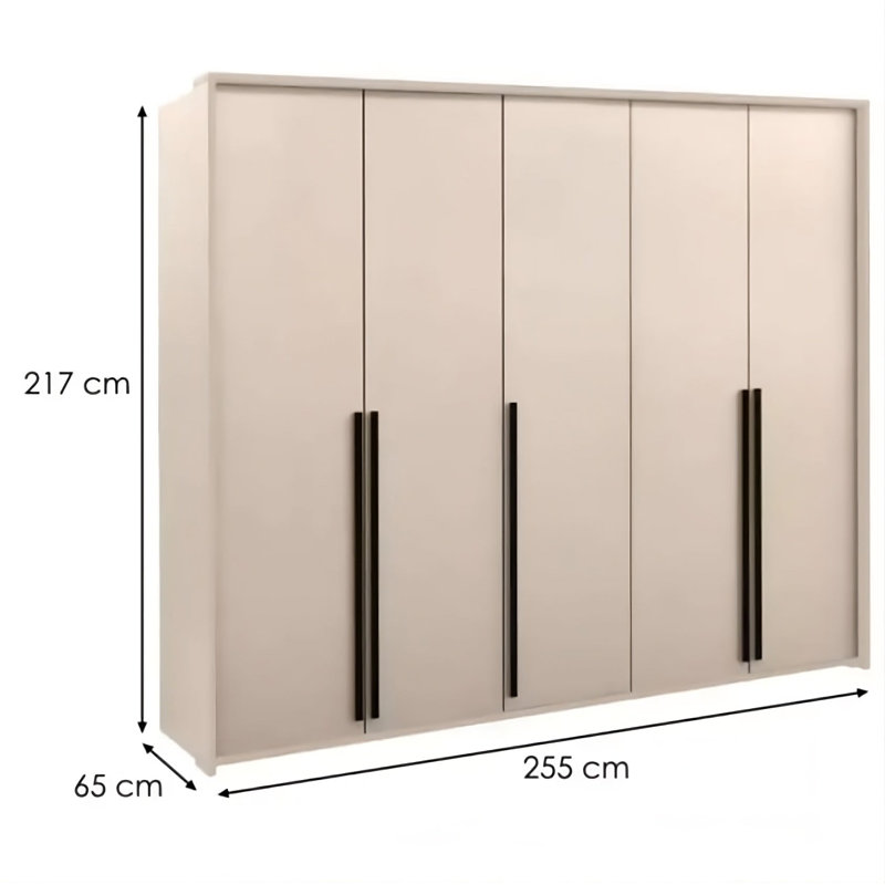 Manufactured Wood Wardrobe, Beige