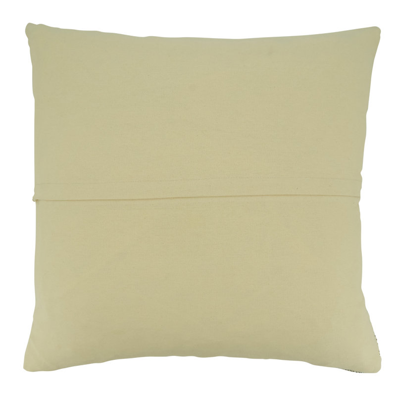 Blue and Beige Striped Cotton Down Throw Pillow
