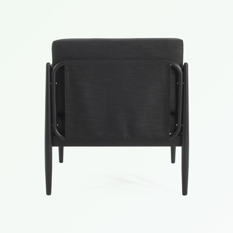 Chaise d'extérieur avec cadre en aluminium et coussin moelleux