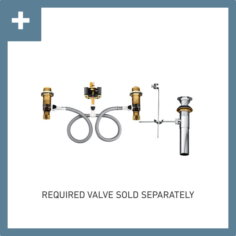 Moen Flara 2 Lever-Handle Widespread Bathroom Faucet Trim Kit, Valve Required, Chrome