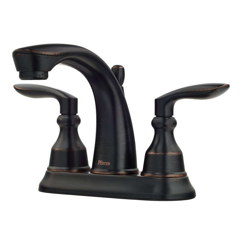 Avalon Double Handle Centerset Faucet Bathroom Faucet with Drain Assembly, Tuscan Bronze