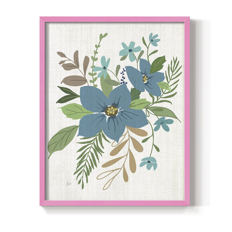 «Flower Market II», reproduction encadrée - bois massif, Rose, H 15 po x l 12 po