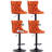 Modern Upholstered Black Swivel Velvet Bar Stools (Set of 4)-968169815-959676529