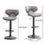 2 pièces en gris, base en métal, siège pivotant à 360 °, mousse, l 17,84 po x P 21,74 po, H 34 po à 42,5 po, réglable avec base