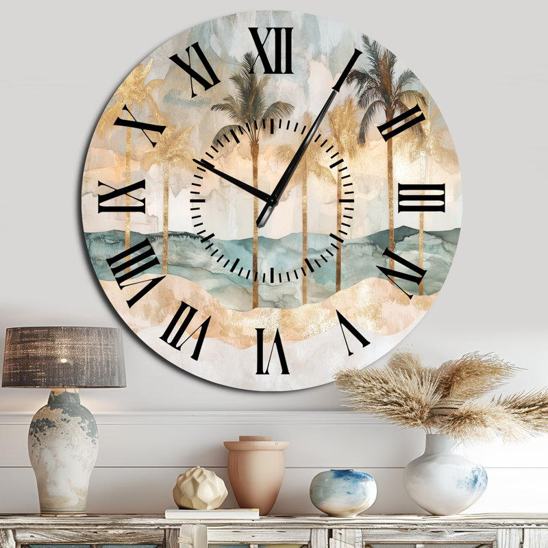 Horloge murale Palms, Surdimensionné