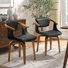 Wathen Faux Leather Upholstered Swivel Dining Arm Chair