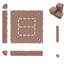 Carreau de terrasse emboîtable en plastique à texture géométrique L 12 po x l 12 po (ensemble de 44)-124451920