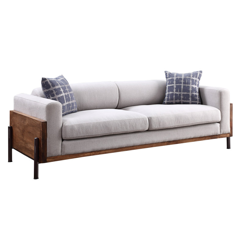 Canapé moderne avec coussins, tissu et tissu 54890