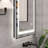  LED Black Framed Bathroom Mirror, Anti Fog, Front-lit and Back-lit 3 Color Dimmable Light-1962326296