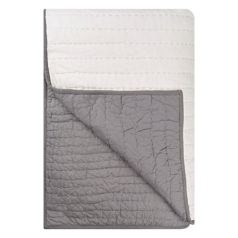 Savoie Dove Cotton Quilt, Queen 