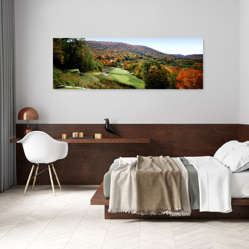 Parcours de golf sur une colline, terrain de golf de Hawthorne Valley, salon, Ohio, États-Unis, paysage contemporain abstrait, art mural