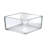 8" Deluxe Clear Acrylic Square Cube Bin for Counter, 4-Pack