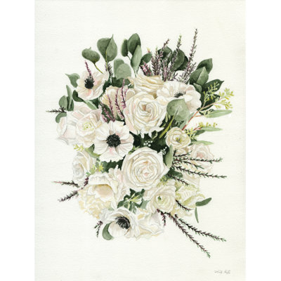 Bouquet blanc sur toile