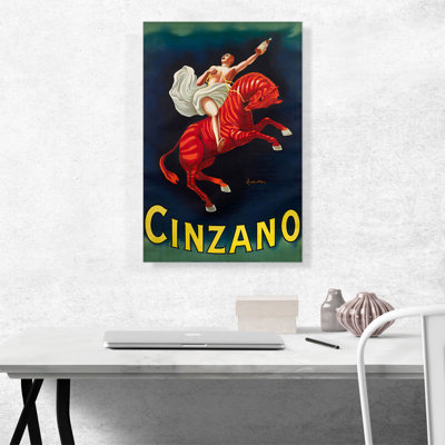 «Cinzano Vermouth Torino 1910» par Leonetto Cappiello - reproduction d'art sur toile tendue