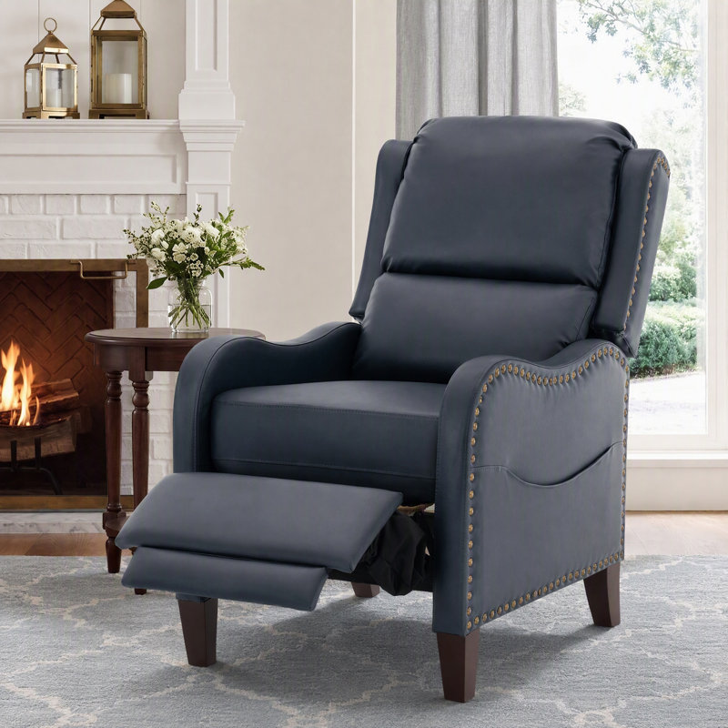 Fauteuil inclinable à pousser avec pédale allongée pour les utilisateurs de plus de 6 pieds, Set of 1, Marine