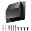 8 Inch Hooded Wall Vent Cover SPCC Steel Roof Exhaust 1 Pack Black-488768962