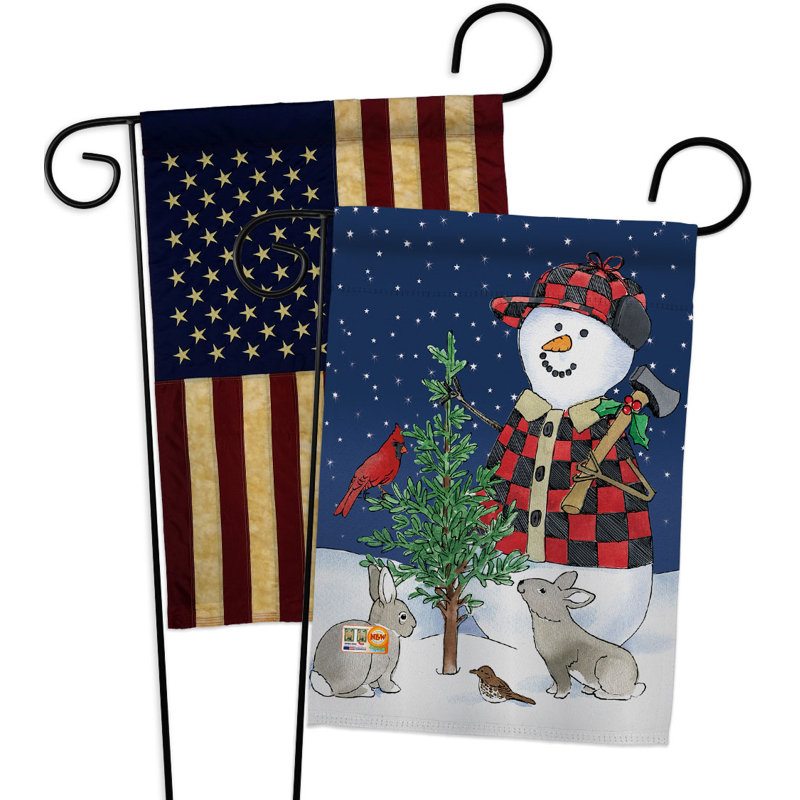 Drapeau de jardin à 2 faces en polyester / mélange de polyester 19 x 13 po