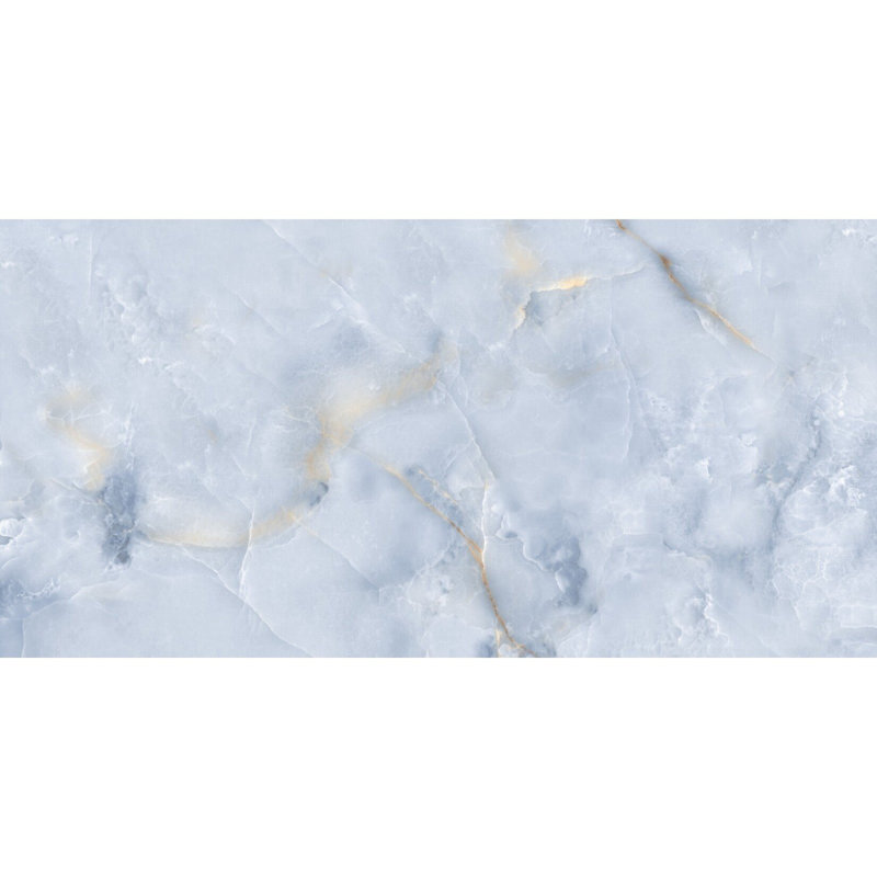 Carreau de sol poli bleu clair 24 po x 48 po Classic Onyx Aqua