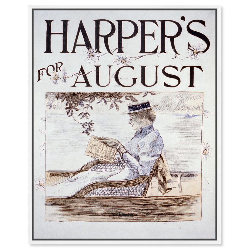 «Harpers Penfield August 1892» par Art Remedy, H 21 po x l 17 po, Cadre blanc