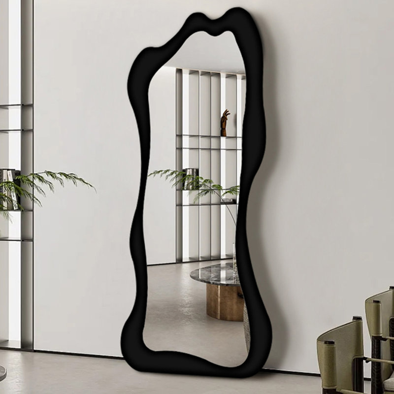 Nordic Creative Unique-Shaped Wall-Mounted And Floor-Standing Full-Length Mirror, 78.74" x 39.37"