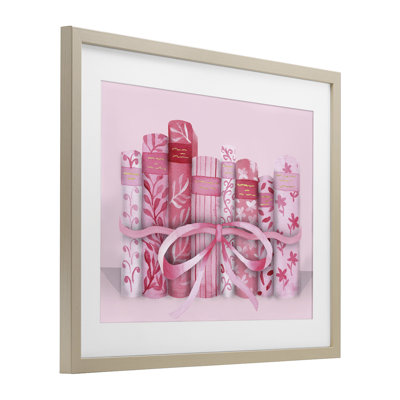 «Pastel Pink Book Lovers», reproduction encadrée sous verre, conception de Nina Jacobs
