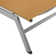 Cand 77.5" Long Metal Reclining Armless Single Chaise Lounge with Textilene Sling Seat and Wheels