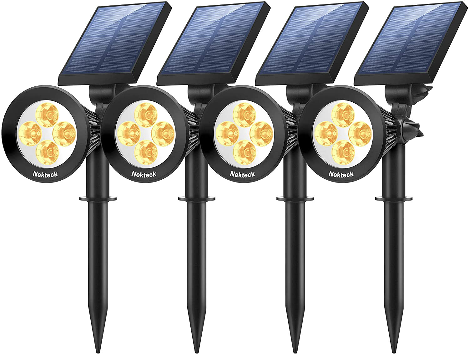 Nekteck 4 Pack Solar Lights | Wayfair