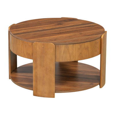 Table basse ronde à plateau relevable