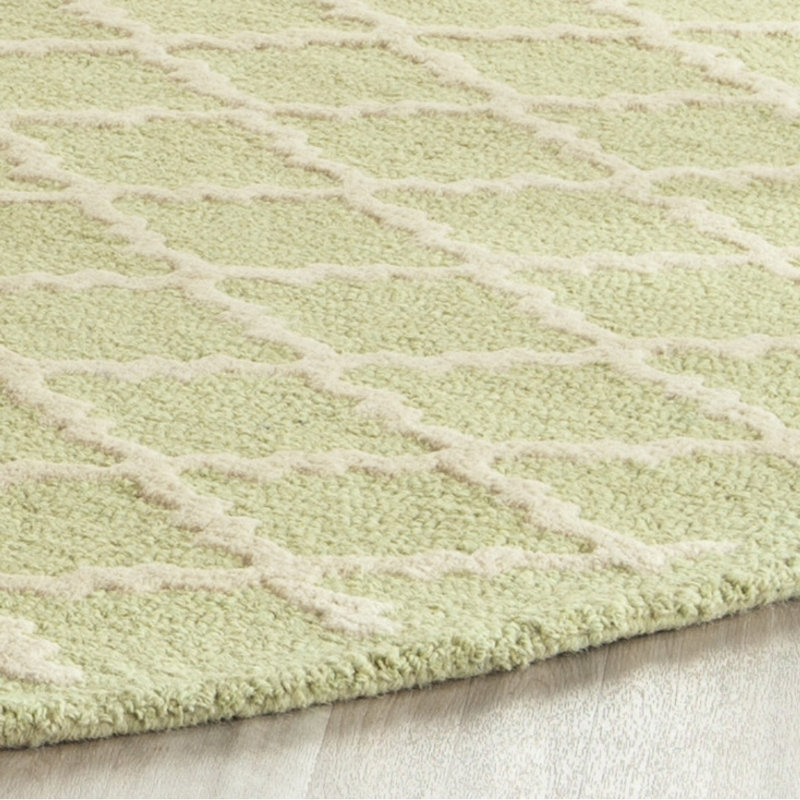 Ilion Cambridge Hand Tufted Wool Geometric Rug, Round 6'
