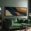 Grande impression sur toile encadrée - reproduction abstraite neutre pour décoration murale minimaliste moderne-116848076-116848078