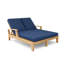 Chaise longue inclinable en teck Io
