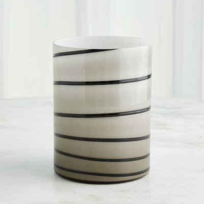 Twirl Vase-Amber/White-Sm