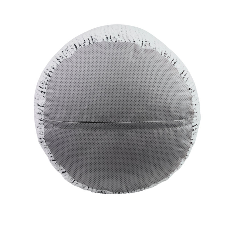 Chenille Fabric Covered Cylindrical Pouf With 300Lbs Weight Capacity 17"H X 16" In Modern Style Upholstery