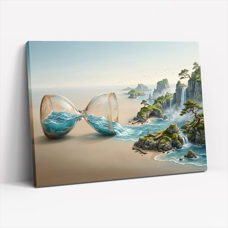 Sablier, paysage, art mural, ensemble de 1, 20"H x 30"W, Wrapped Canvas