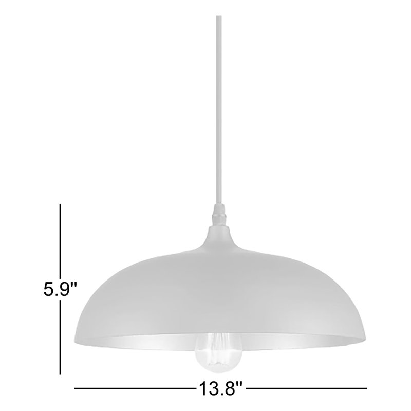 Luminaire suspendu en forme de dôme à 1 lumière Taushif