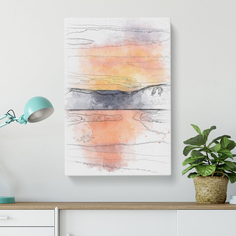 Sunshine Over The Mountains - Wrapped Canvas Print, 50cm H x 35cm W x 3cm D