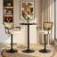 Tabouret de bar pivotant moderne avec siège rembourré et large assise de 17,7 po Kissena-131641161