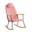 Chaise berçante réglable avec repose-tête, chaise berçante rembourrée avec dossier haut et chaise berçante moderne-730602437