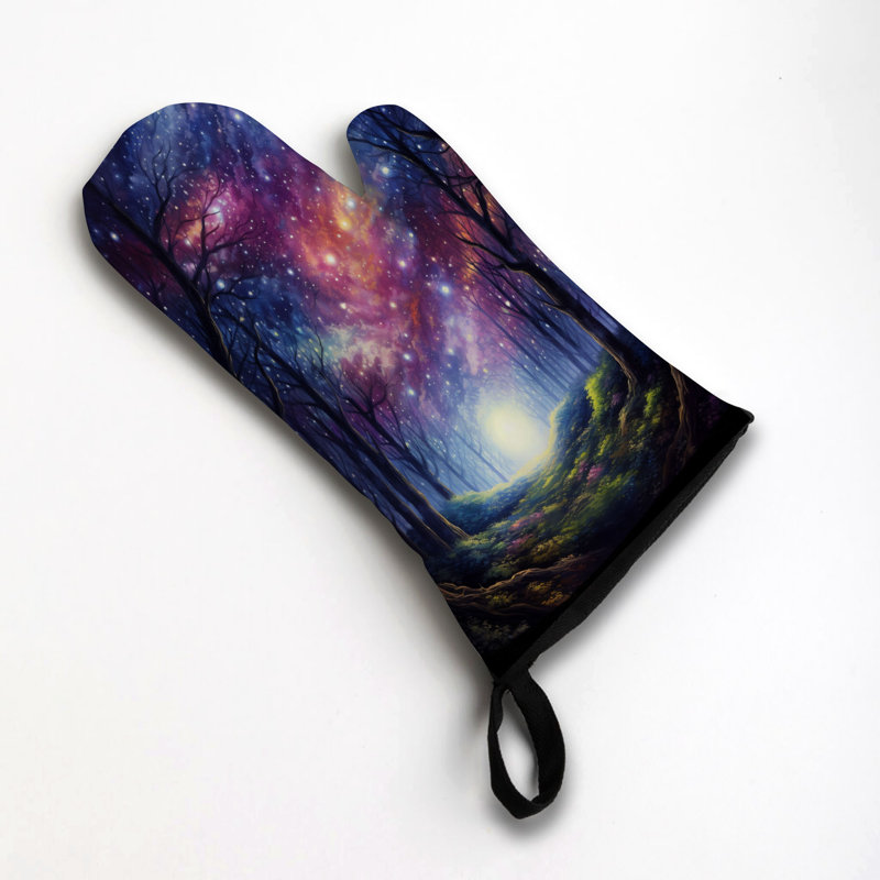 Night Lights Oven Mitt Cotton Twill