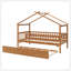 Lit simple en bois avec lit gigogne simple-130092185-130092186