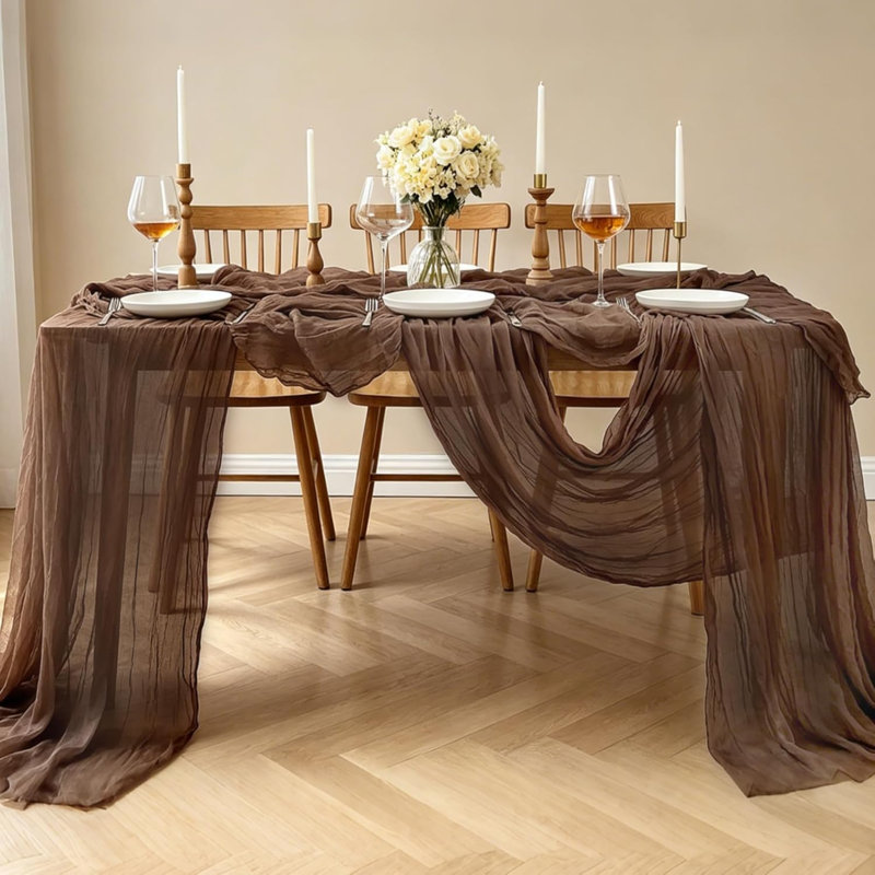Chemin de table 6 pièces Nude Cheesecloth