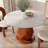 Round Geometric Pedestal Dining Table For 2/4, Durable Kitchen Dining Table With Stong Stability-852809958-852429308