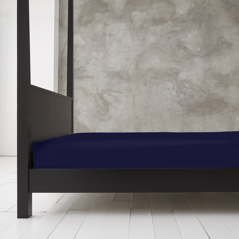 Diamond Fitted Sheet, Super King, Navy