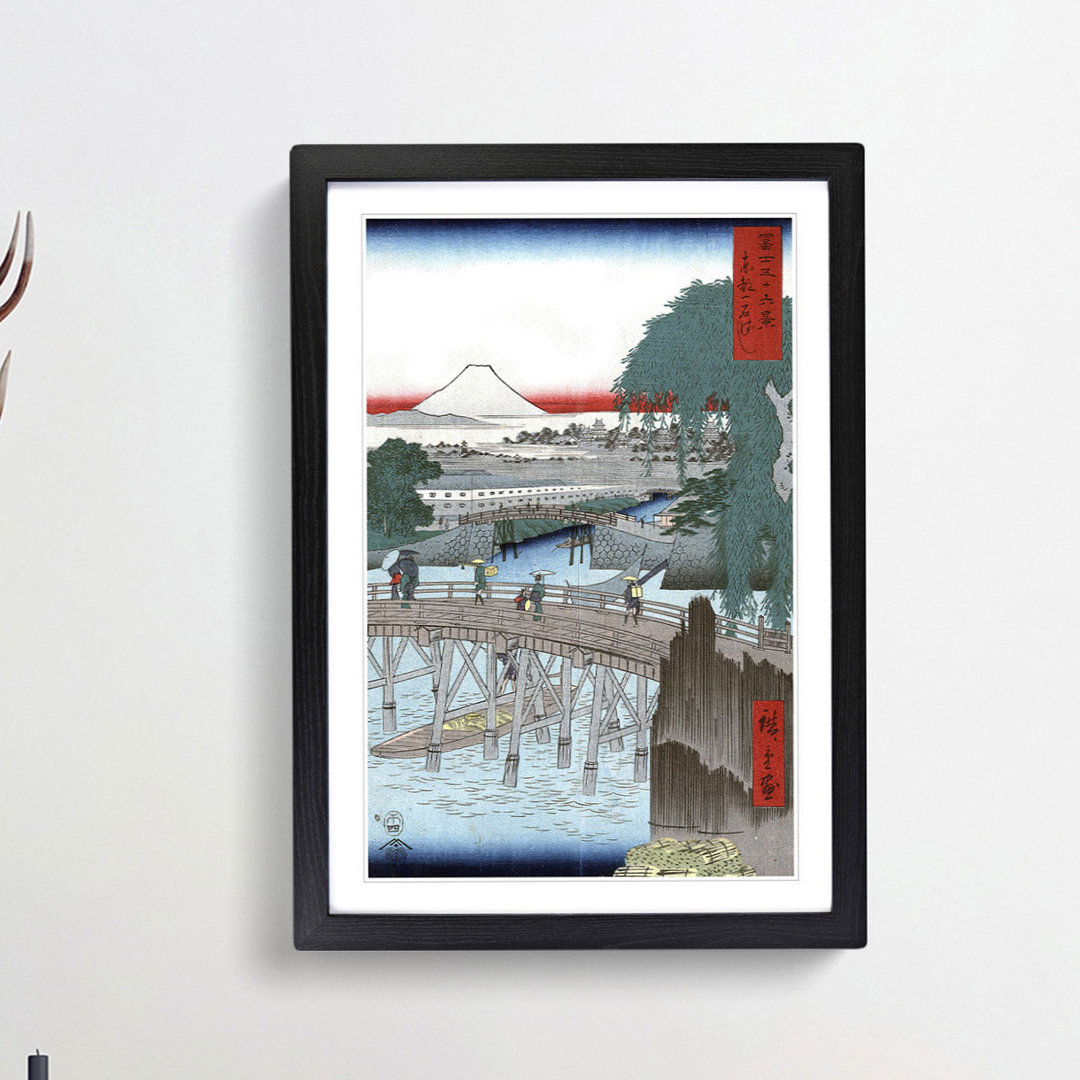Ichikobu Bridge by Utagawa Hiroshige - Picture Frame Painting Print